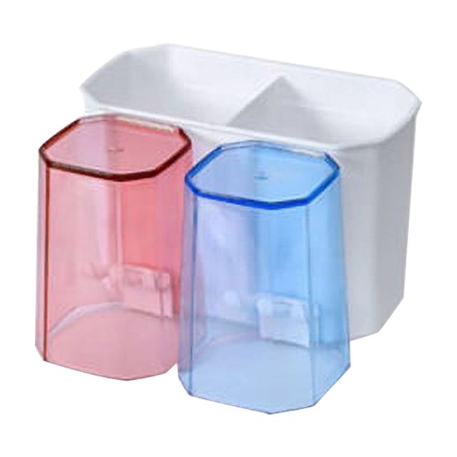 WHEANG Wall Mounted Convenience Toothbrush Holder Toothpaste Stand With Super Sticky Pads For Bathroom New
