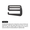 thumbnail image 4 of Unique Bargains 1.5' 38mm Webbing Release G Hook Buckle Adjusters for Backpack Strap, 8Pack Matte Black, 4 of 5