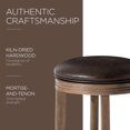 thumbnail image 4 of Maven Lane Eva Counter Stool in Walnut Finish with Marksman Saddle Vegan Leather, 4 of 6