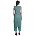 thumbnail image 4 of Moomaya Kurta Sans Manches à Col Peter Pan avec Pantalon Ensemble Ethnique 2 Pcs pour Femmes, 4 of 6