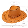 thumbnail image 2 of Chapeau de Soleil Cowboy Adulte Décontracté Solide Suture Été Mode Western Large Bord Polyester, 2 of 2