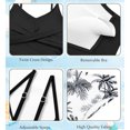 thumbnail image 5 of Girls Swimsuit Backless Printed Split Swimsuits Ruched Tankini Sets Toddler Bathing Suit Girl Black 7-8Y, 5 of 5