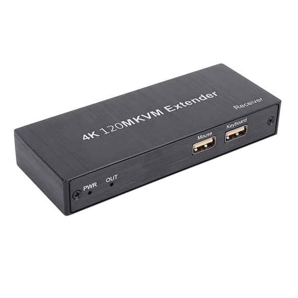 4K 120m KVM Extender, HD Multimedia Interface KVM USB Extender Transmit 1080p HD Video Over Cat5e/6/6a/7 Ethernet Cable 120m for Mouse and Keyboard Control Remote Signals