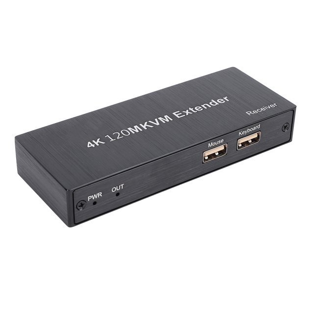 4K 120m KVM Extender, HD Multimedia Interface KVM USB Extender Transmit 1080p HD Video Over Cat5e/6/6a/7 Ethernet Cable 120m for Mouse and Keyboard Control Remote Signals
