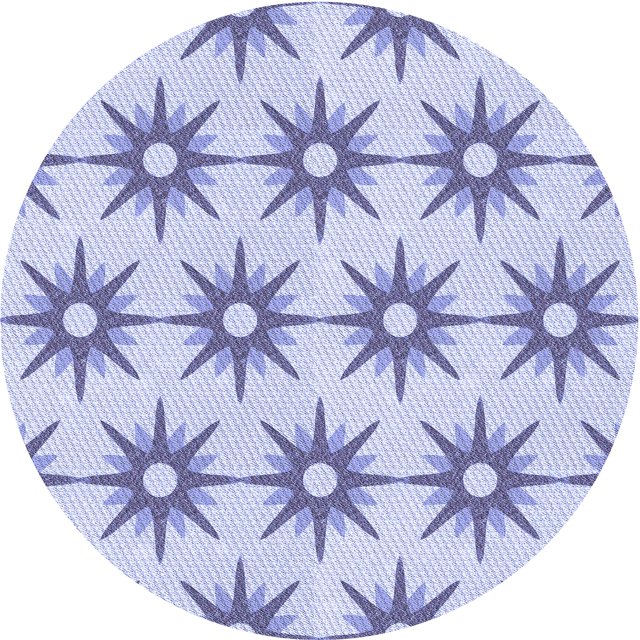 Ahgly Company Machine Washable Indoor Square Transitional Heavenly Blue Area Rugs, 3' Square