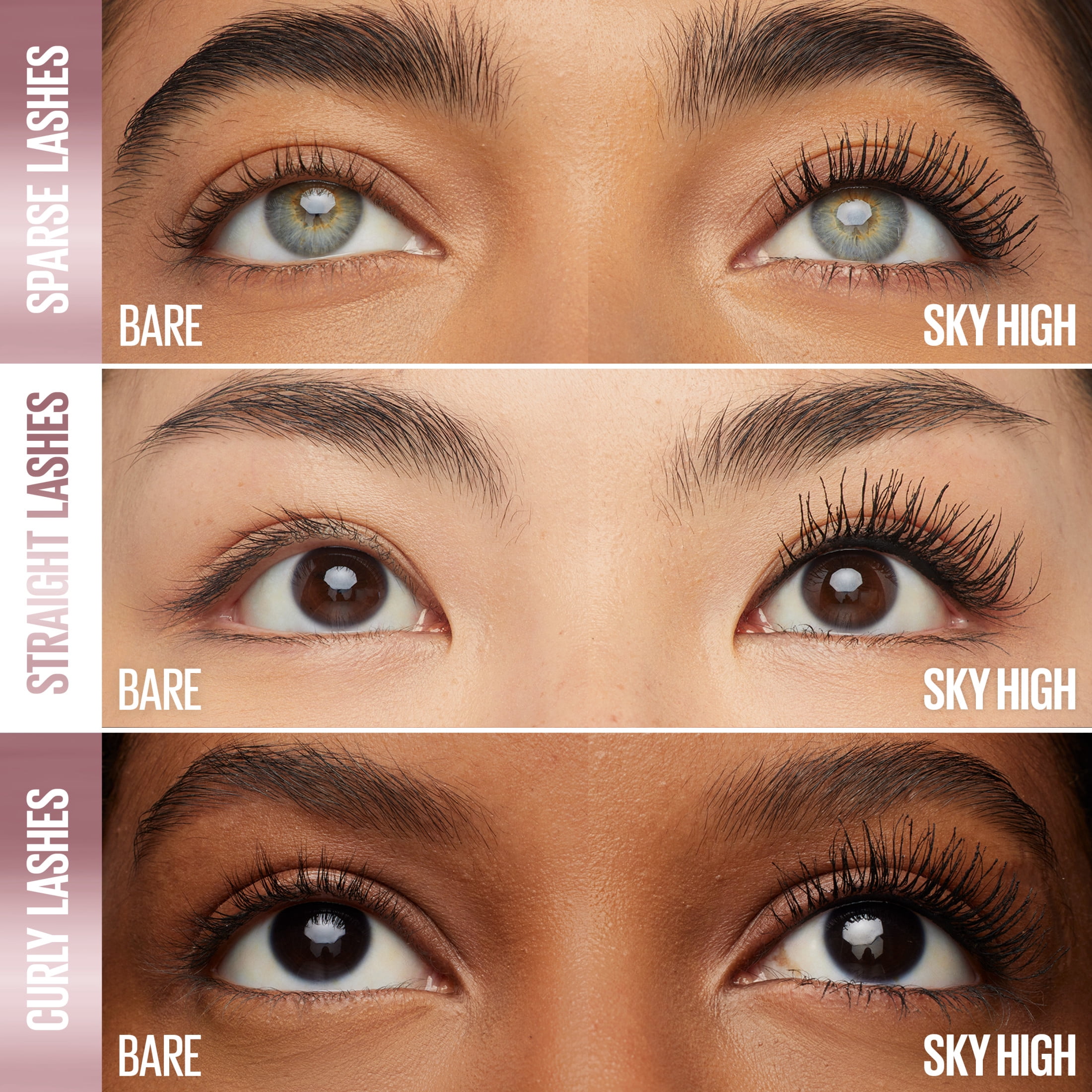 Mascara Lavable Maybelline Sky High Allongeant, Volumisant, Noir Cosmique, 7,2ml