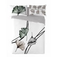 thumbnail image 1 of Gouchee Home Daca Queen Duvet Cover Set – 3‑Piece Modern Botanical Print, Reversible Grey, 100% OEKO‑TEX Certified Cotton, 1 of 2