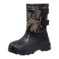 thumbnail image 4 of Work Boots for Men Puncture Proof with Steel Toe Waterproof Non Slip Mid Calf Hunting Rubber Boots for Outdoor Manufacturing Construction Farming, 4 of 5