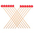thumbnail image 1 of WASHWEPE 100pcs Coffee Stirrer Sticks Wooden Red Straws For Beverages Mixing, 1 of 8