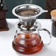 thumbnail image 4 of Visland Coffee Filter Stainless Steel Pour Over Coffee Dripper Reusable Paperless Coffee Cone Filter for Home, 4 of 7