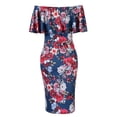 thumbnail image 4 of zanvin Robe de Grossesse pour Femmes, Robe de Maternité Sans Manches à Imprimé pour Femmes, Robe Longue Décontractée à Épaules Dénudées, 4 of 5