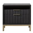 thumbnail image 4 of Bowery Hill Table de Chevet 2 Tiroirs en Acajou Noir Transparent, 4 of 4