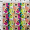 thumbnail image 3 of oneOone Georgette Viscose Light Beige Fabric Abstracts Sewing Craft Projects Fabric Prints By Yard 42 Inch Wide, 3 of 5