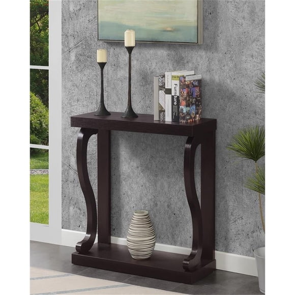 Convenience Concepts Table Console Newport Gramercy, Fini Bois Espresso