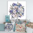 thumbnail image 3 of Designart Bouquet Pivoines En Blanc Et Bleu ART MURAL À CADRE FLOTTÉ, 3 of 4