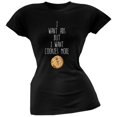 thumbnail image 1 of I Want Abs But I Want Cookies More Black Soft Juniors T-Shirt, 1 of 1