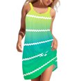 thumbnail image 1 of TJAZFJPA Robes en Soie pour Femmes Femmes Robe d'Été de Plage Sans Manches Imprimée Jupe Décontractée Vacances au Bord de la Mer Robe Mini Robes d'Été Femmes Robe de Maternité d'Été, 1 of 4