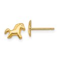 thumbnail image 1 of 14K Yellow Gold Polished Horse Post Earrings, 1 of 2