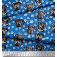 thumbnail image 3 of Soimoi Modal Satin Fabric Lotus & Dog Face Printed Fabric 1 Yard 42 Inch Wide, 3 of 5