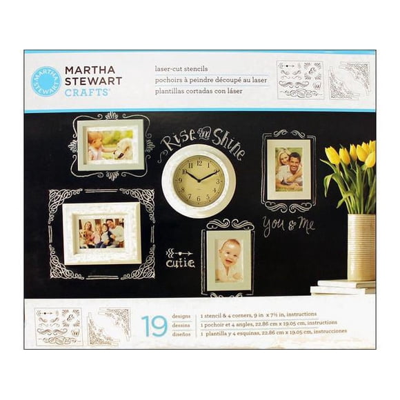 Martha Stewart Crafts Martha Stewart, Feuilles de Pochoirs pour Tableau Noir Calligraphique