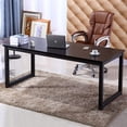 thumbnail image 2 of NSdirectModern Computer Desk 63 inch Large Office Desk Writing Study Table for Home Office Desk Workstation Wide Metal Sturdy Frame Thicker Steel Legs Black., 2 of 5
