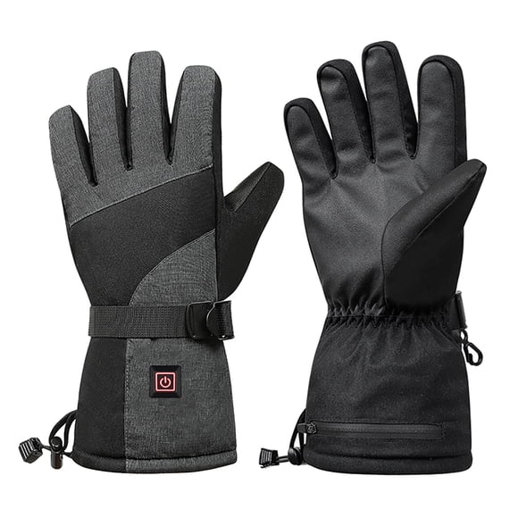Leojiow Gants Chauffants à Batterie pour Hommes et Femmes Extérieur Intérieur Doublures de Gants Chauffe-Mains à Batterie pour Escalade Randonnée Cyclisme Indispensable d'Hiver Gants Chauffants Thermiques Taille Unique Noir