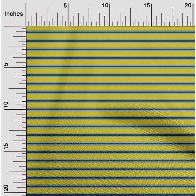 oneOone Tissu Lycra Polyester Imprimé à Rayures Horizontales BTY 56 Pouces de Large