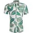 thumbnail image 1 of Pompotops Chemise Blouse à Manches Courtes à Col à Revers Décontractée pour Homme à Motif Imprimé en Solde, 1 of 7