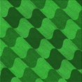 thumbnail image 1 of Ahgly Company Machine Washable Indoor Square Transitional Green Area Rugs, 4' Square, 1 of 7