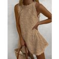 thumbnail image 1 of zanvin Robes d'Invitée de Mariage pour Femmes, Robe d'Été Unie pour Femmes Style Frais Couleur Unie Débardeur en Dentelle Brodée à Col Rond, 1 of 5