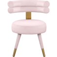 thumbnail image 3 of Meridian Furniture Fitzroy Pink Velvet Dining Chair (Set of 2), 3 of 8