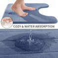 thumbnail image 2 of ORUYROP Memory Foam Toilet Bath Mat U-Shaped, Soft and Comfortable, Super Water Absorption, Non-Slip, Thick, Machine Wash and Easier to Dry for Bathroom Commode Contour Rug, 24 X 24 Inches, De, 2 of 6