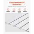 thumbnail image 3 of VEVOR 8 x 4 ft Slat Wall Paneling PVC White Garage Slatwall with Modular Design, 3 of 9