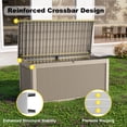 thumbnail image 4 of EasyUp Coffre de Terrasse en Résine de 260 Gallons, Coffre de Rangement Extérieur Verrouillable pour Meubles, Outils de Jardin et Rangement d'Outils, Boîtes de Rangement Extérieures Étanches (Motif Gris), 4 of 7