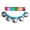 bleu, variante sur Jouet d'Instrument de Musique d'Éveil à Manivelle en Cuir Coloré en Bois à Cinq Sections Semi-Circulaires pour Nourrissons et Jeunes Enfants / Hochet Shaker pour Bébé avec Poignée Courbée pour la Pratique de la Préhension