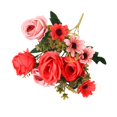 thumbnail image 1 of Abbracc Fleurs Artificielles Bouquet Roses Faux pour Arrangement de Valentine Décoration Rouge, 1 of 9