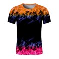 thumbnail image 2 of LSLJS T-Shirts Chemises pour Hommes Motif de Flamme 3D Imprimé T-Shirts à Manches Courtes Décontractés Graphiques Col Rond Tees, 2 of 3