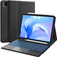 thumbnail image 1 of CHESONA for iPad Air 11 Inch Case with Keyboard (M2, 2024), 7-Color Backlight, Touchpad and Pencil Holder, 2 Bluetooth Channels, for iPad Pro 11 (4th/3rd/2nd/1st Gen) for iPad Ai, 1 of 8