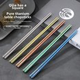 thumbnail image 3 of Vibrant Pure Titanium Chopsticks: Lightweight, Mirror-Polished, Reusable Utensils for Home, Camping & Outdoor Use – Durable, Hygienic, and Stylish Tableware Gift Set (1 Pair,), 3 of 6