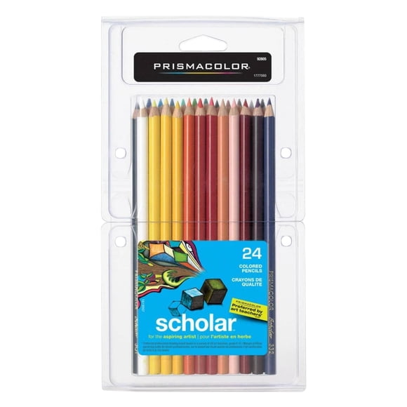 Prismacolor Crayons de Couleur Scholar, Couleurs Assorties, 24 Unités