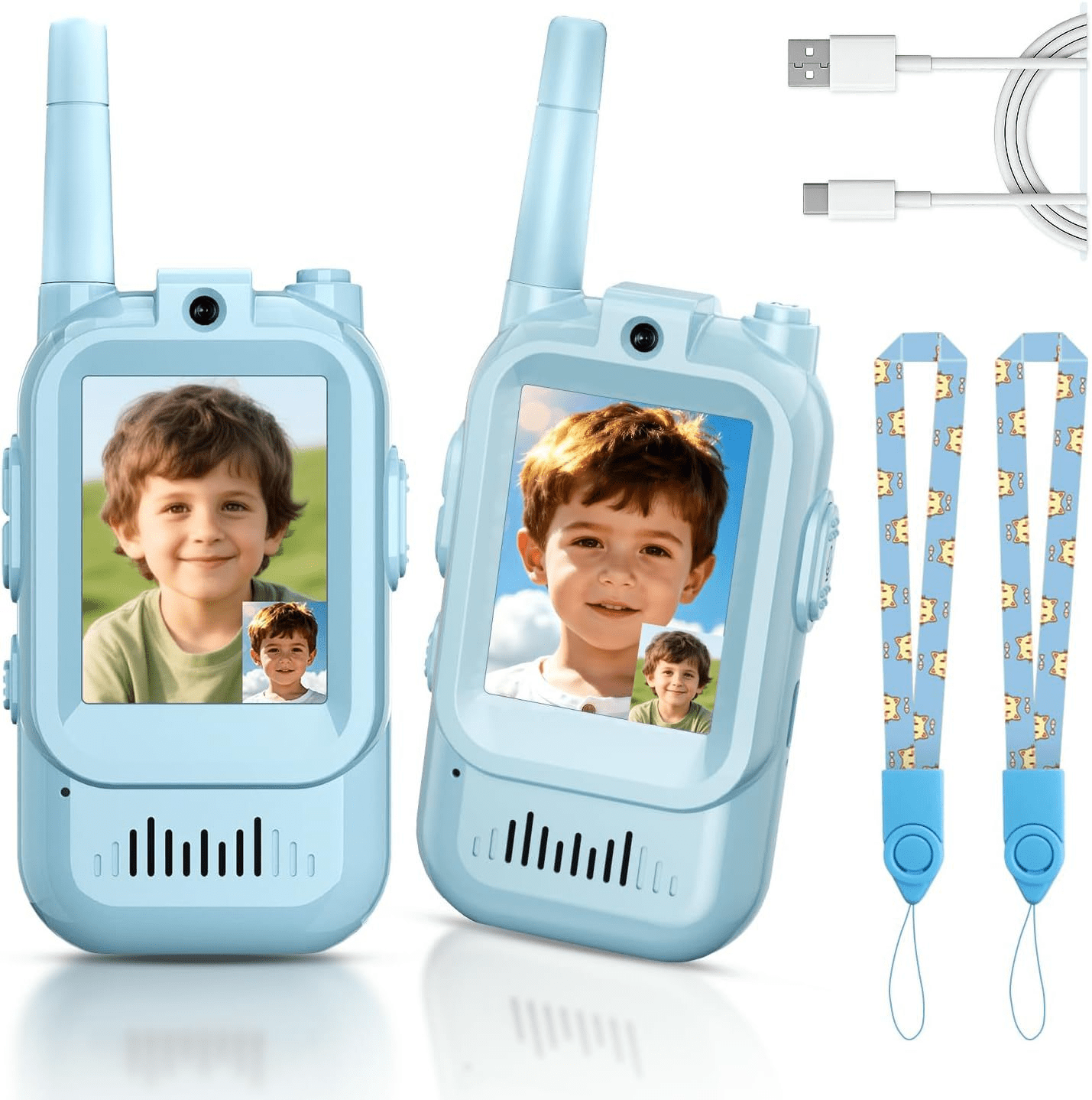 Talkie-Walkie Enfants Avec Vidéo Et Caméra HD – Pack De 2, Changeur De Voix, Rechargeable, Pour Jeux Intérieur/Extérieur Dès 3 Ans
