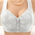 thumbnail image 3 of Xdegoge Supportive Bras Large Bust Front Closure Supportive Bras Large Bust No Underwire Wireless Seamless Bras White M, 3 of 7