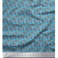 thumbnail image 1 of Soimoi Polyester Crepe Fabric Scientific Lab Equipments Education Theme Printed Fabric 1 Yard 42 Inch Wide, 1 of 3