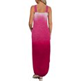 thumbnail image 3 of Robes d'Été Grande Taille pour Femmes Design Estival Robe Décontractée Dégradé Sans Manches Col Suspendu Col en V Longue Robe Robes Élégantes pour Femmes en Liquidation, 3 of 5