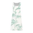thumbnail image 5 of Ovzne Robes Grande Taille pour Femmes Pulpeuses Robe de Plage Mode Robe Sans Manches pour Femmes Col Rond Imprimé Floral Plissée Ajustée Robe de Plage Gâteau Robe Maxi Grande Taille Imprimée Liquidation, 5 of 5