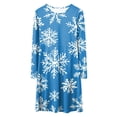 thumbnail image 5 of Zanarzt Robe de Noël pour Fille Robe de Noël pour Tout-Petit Fille Robe de Noël pour Fille Imprimé Bal Fête Fête de Noël Robes pour Fille Bleu, 17-18 Ans, 5 of 5