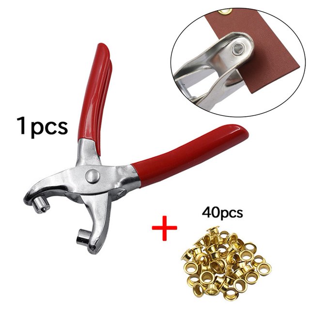 1/40 Pcs Oeillets Oeillets Pinces Rivets Trou 1/4 Pouces Tissu en Acier Ensemble de Toile Kit de Réparation Équipement Léger pour Entreprise Industriel