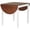 Brown, variant on HOMCOM 55" Wood Kitchen Table, Drop Leaf Tables for Small Spaces, Black