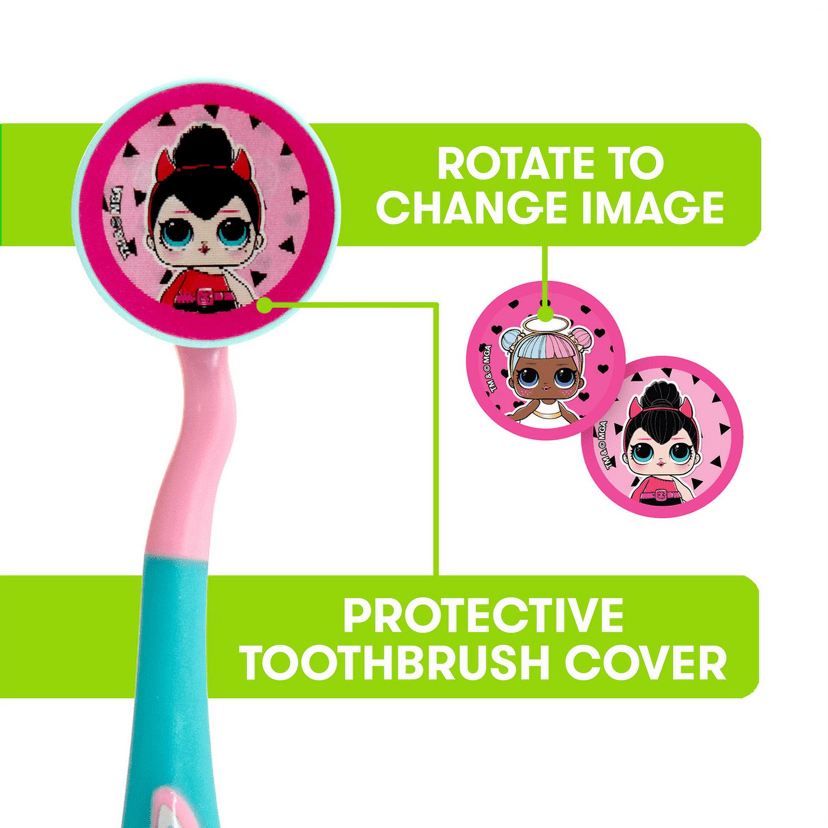 Brosse à dents à ventouse Firefly® pour enfants - LOL, Douce