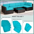 thumbnail image 4 of Outsunny Housse de Coussin de Remplacement pour Ensemble de Canapé en Rotin de Patio Extérieur 14 Pcs, 4 of 10